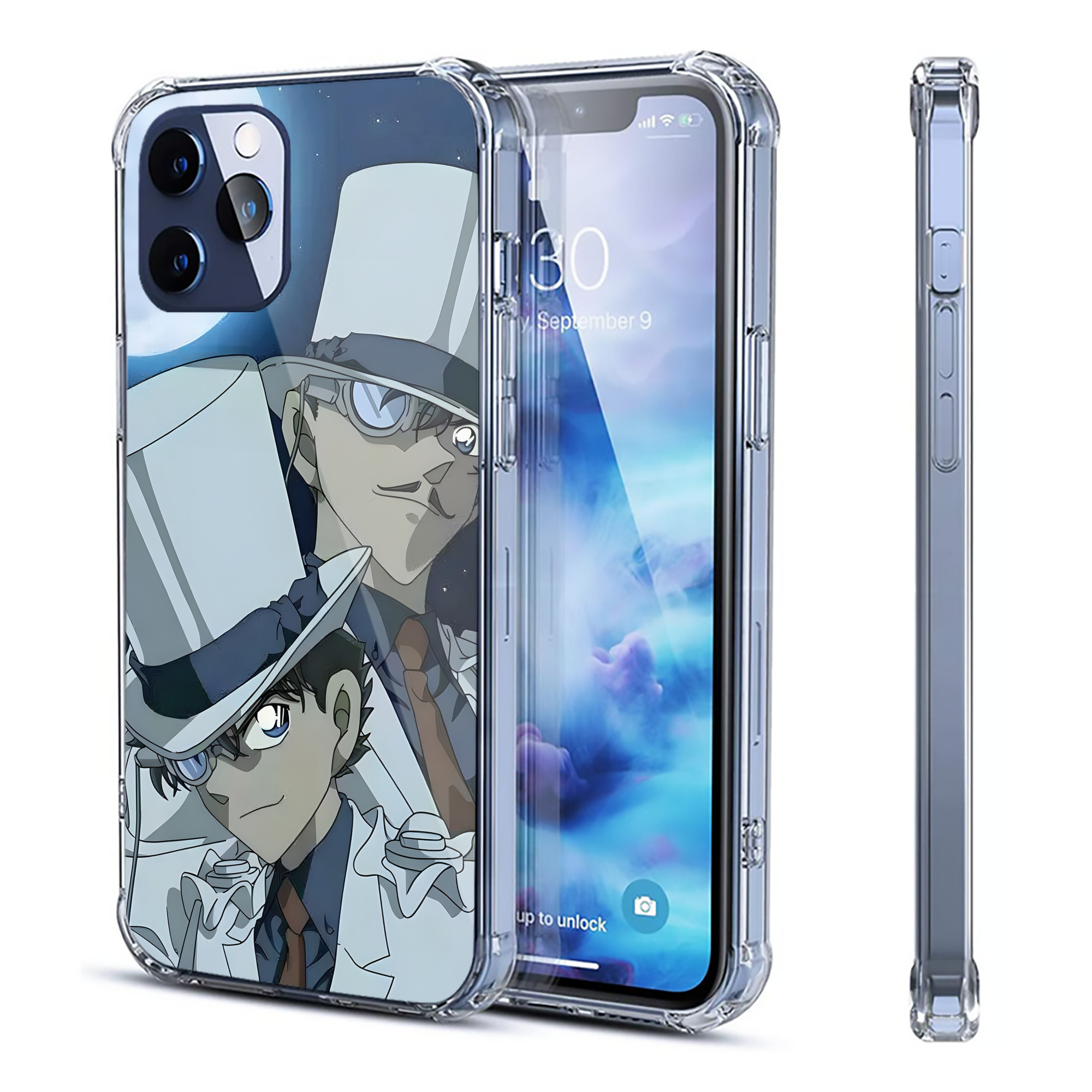 （画像用） 名探偵コナン Detective Conan 【iPhone 12シリーズ対応】透明スマホケース（クリアソフトケース）